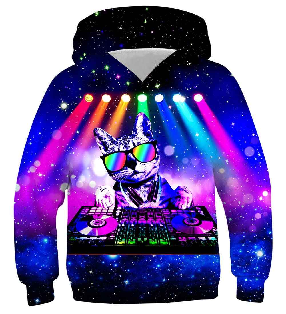 Fanient Children's / Boys’ / Girls’ Hoodies, 3D Print, Vivid Animal Cartoon Graphic Sweatshirt, Pocket Pullover Hoodie for 6-16 Years