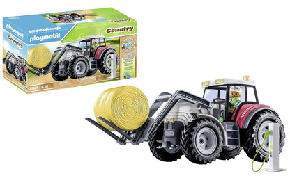 PLAYMOBIL Country 71442 Traktor mit Anhänger und Wassertank, frische Ernte auf dem Bauernhof, spielerisches Lernen über die Umwelt, nachhaltiges Spielzeug für Kinder ab 4 Jahren