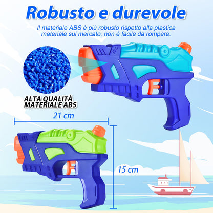 (4-Pack) Wasserpistolen für Kinder, Wasserpistolen Spritzpistolen für Schwimmbad im Freien, Beste Sommer Wasser Kampf Spielzeug Geschenke für Jungen Mädchen, Training Spielzeug für Haustiere