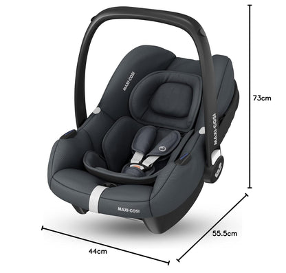 Maxi-Cosi CabrioFix i-Size, i-Size Babyschale Gruppe 0+ Autositz ab 40 bis 75 cm 0-12 kg Essential Graphite