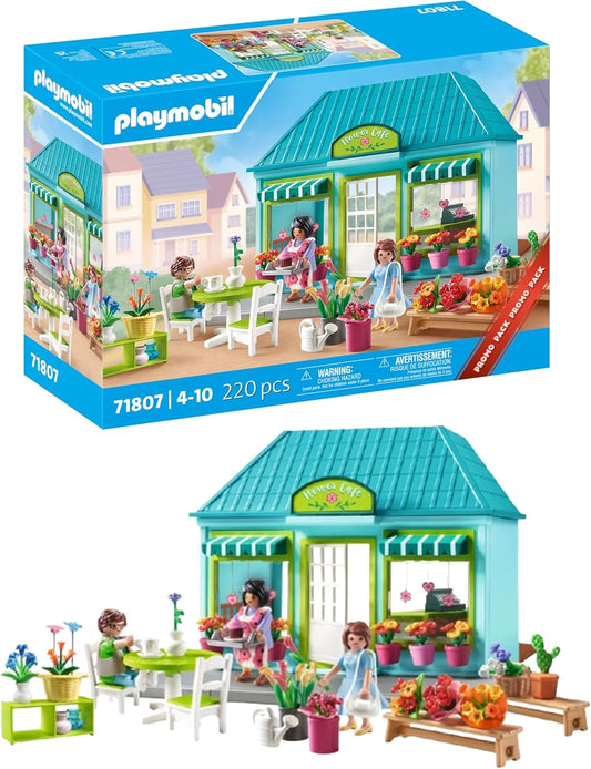 PLAYMOBIL MyLife Promo Pack 71648 Bio-Supermarkt, inklusive Kasse mit Warenlaufband, Einkaufswagen und DREI Figuren, detailreiches Spielzeug für Kinder ab 4 Jahren