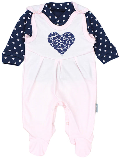 TupTam Baby Mädchen Jungen Strampler mit Langarmshirt Aufdruck Spruch 2 teilig