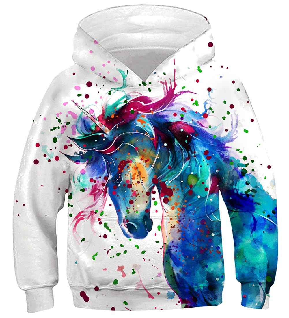 Fanient Children's / Boys’ / Girls’ Hoodies, 3D Print, Vivid Animal Cartoon Graphic Sweatshirt, Pocket Pullover Hoodie for 6-16 Years