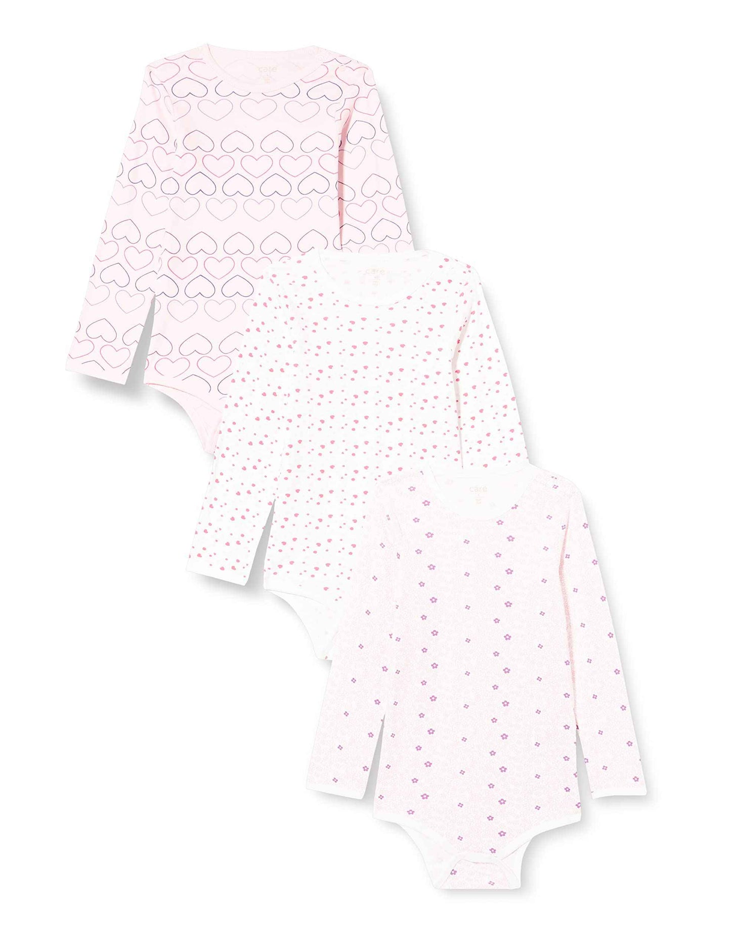 Care Unisex Baby Bodysuit, Long-Sleeved, 100% Cotton (Pack of 3 and 6)
