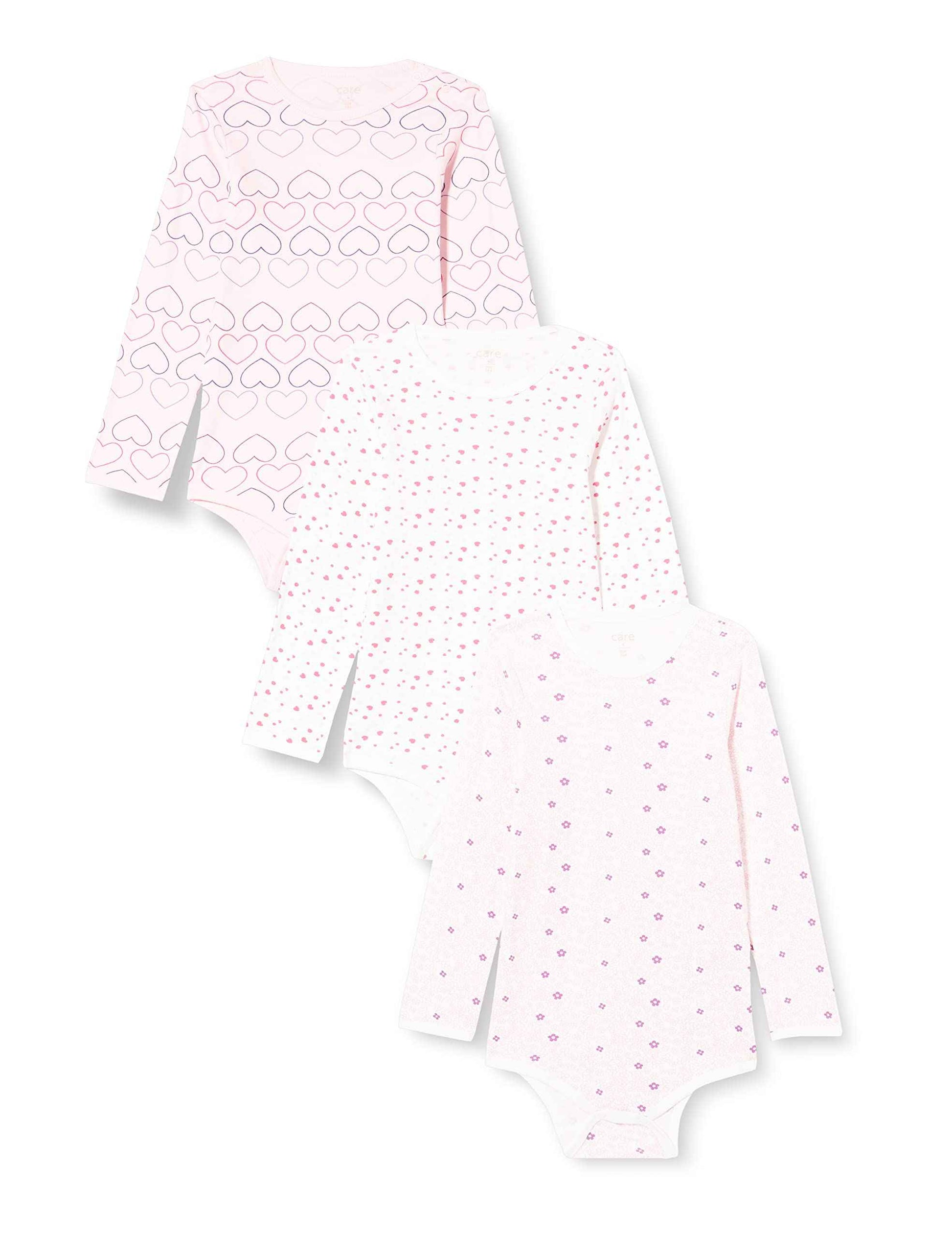 Care Unisex Baby Bodysuit, Long-Sleeved, 100% Cotton (Pack of 3 and 6)