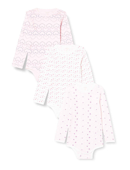 Care Unisex Baby Bodysuit, Long-Sleeved, 100% Cotton (Pack of 3 and 6)