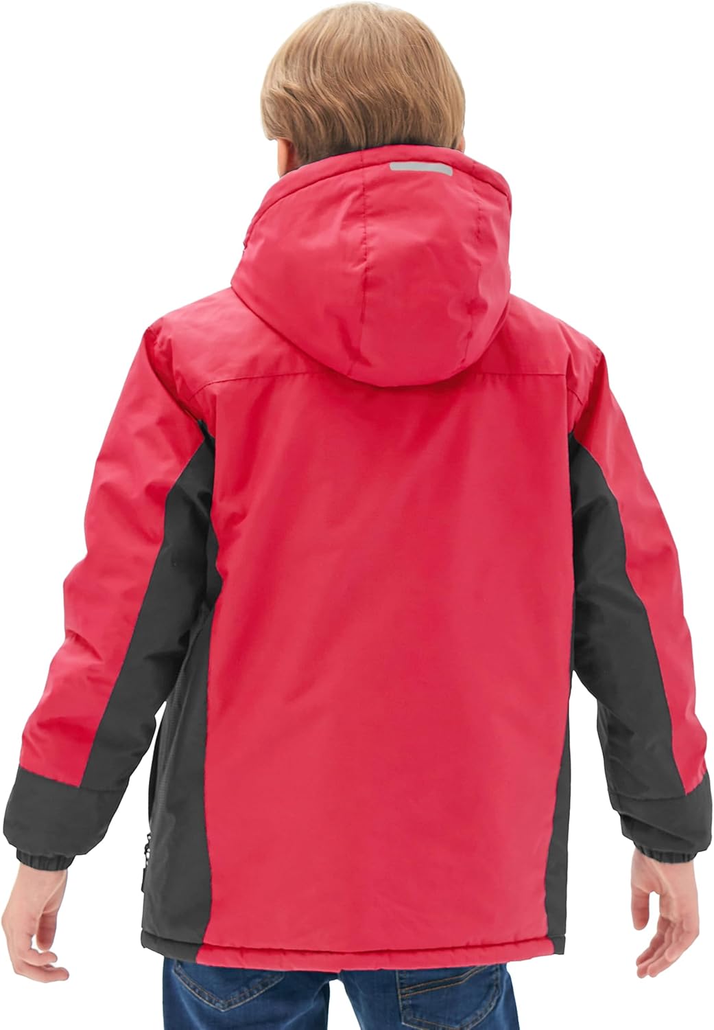 MoFiz Winter Jacket Boys Ski Jacket Warm Inner Lining Children's Outdoor Softshell Jackets Snow Jacket with Removable Hood