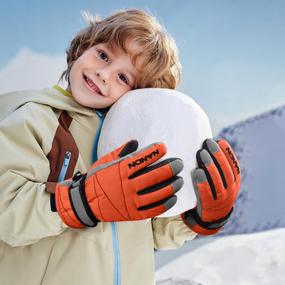 TRIWONDER Children's Ski Gloves, Thermal Fleece Gloves, Warm Winter Gloves for Boys and Girls