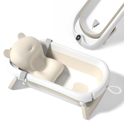Faltbar Baby Badewanne Mit Rutschfestem Badekissen - Babywanne XXL Mit Baby Badewannensitz & Badethermometer - Von Der Geburt Bis 3 Jahre - Baby Bathtub - Geburtsgeschenke Für Mädchen & Jungen