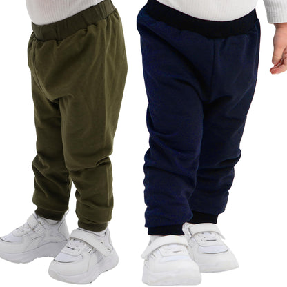 100% Baumwolle Babyhosen Kinderhosen | 2 er-Pack Lässig Sweathose Weiche und Bequeme Babykleidung für Jungen und Mädchen