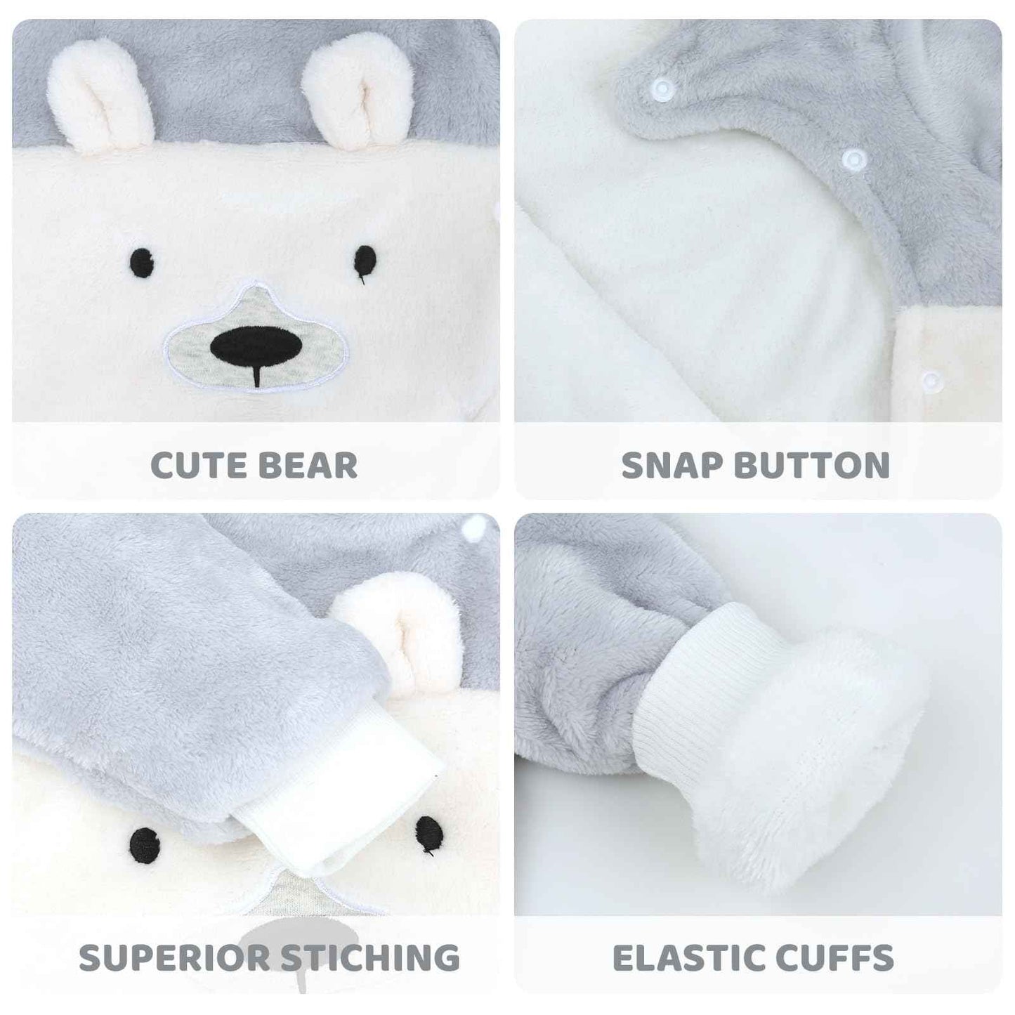 WYTbaby Baby Overalls Winter Snowsuit Baby Flannel Warmer Winter Overalls Jumpsuit for Boys Girls
