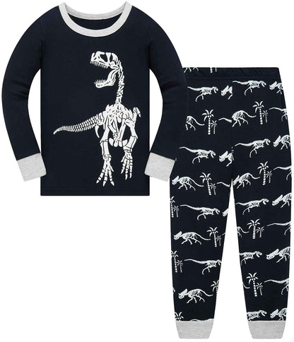 Boys Pyjamas Dinosaur Children's Sleepwear Long Sleeve Cotton Winter Christmas Pyjama Set Size 92-152, 1-12 Years