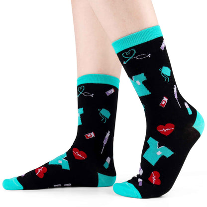 Belloxis Women's Socks 39-42 Horse Girls Gift Knee Socks Women's Rider Cotton Socks