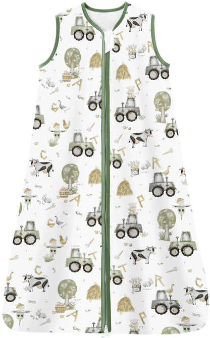 Chilsuessy Summer Baby Sleeping Bag, Small Children’s Sleeveless Pyjamas for Summer and Spring, 100 % Cotton