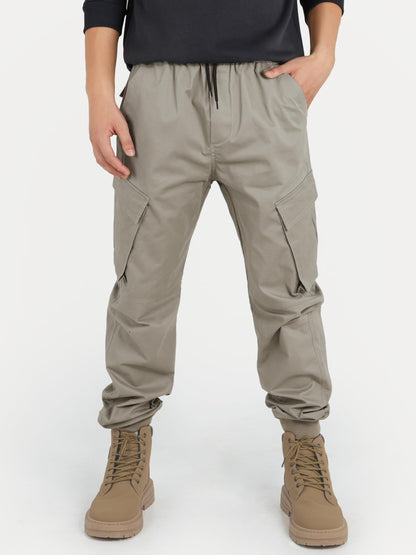 CAMLAKEE Jungen Jogger Hose aus Twil Cargohose mit elastischem Bund