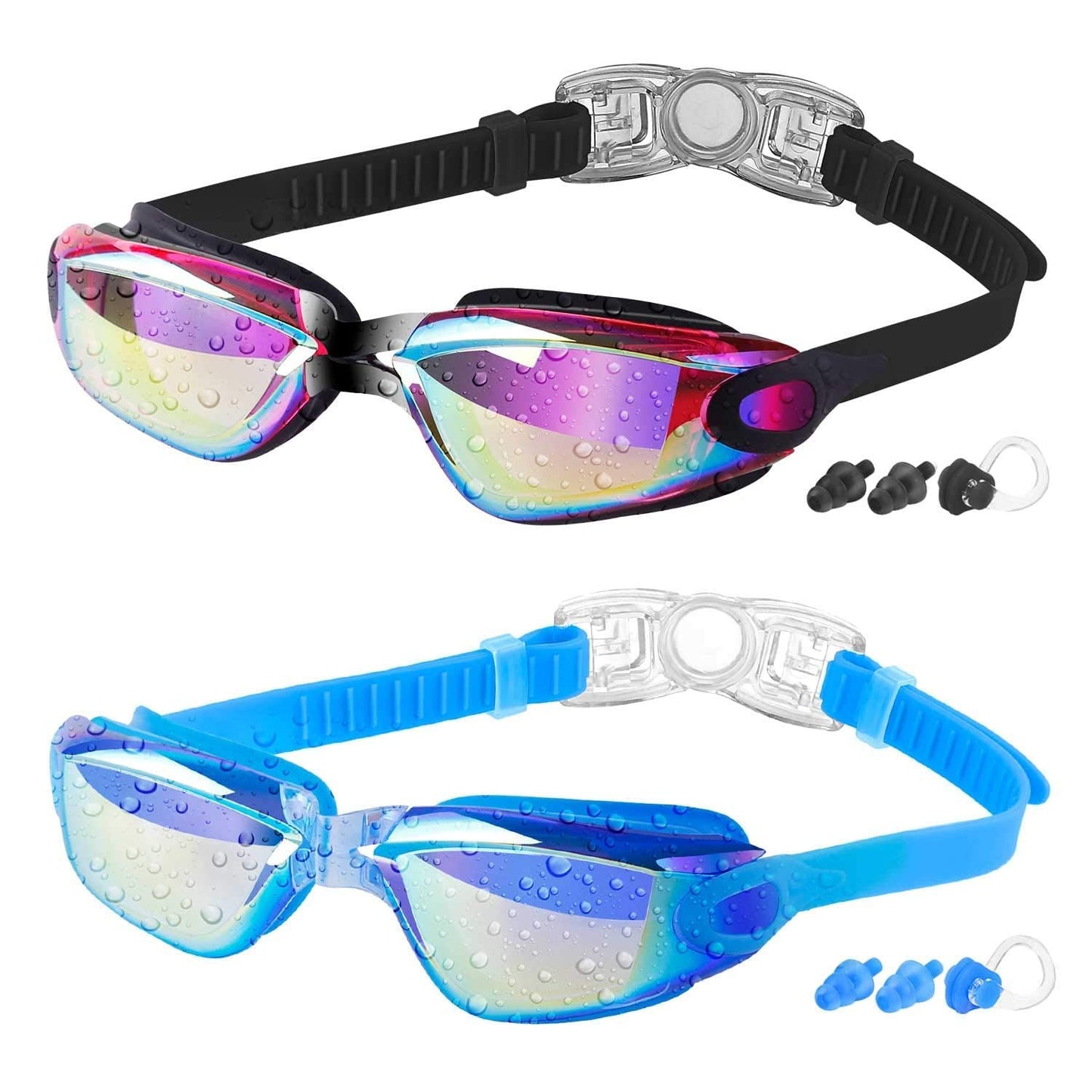 COOLOO Schwimmbrille Kinder, 2 Stück Schwimmbrille für Kinder Kind Jungen Mädchen Junior 3-15 Jahre,Anti-Fog,Kein Auslaufen