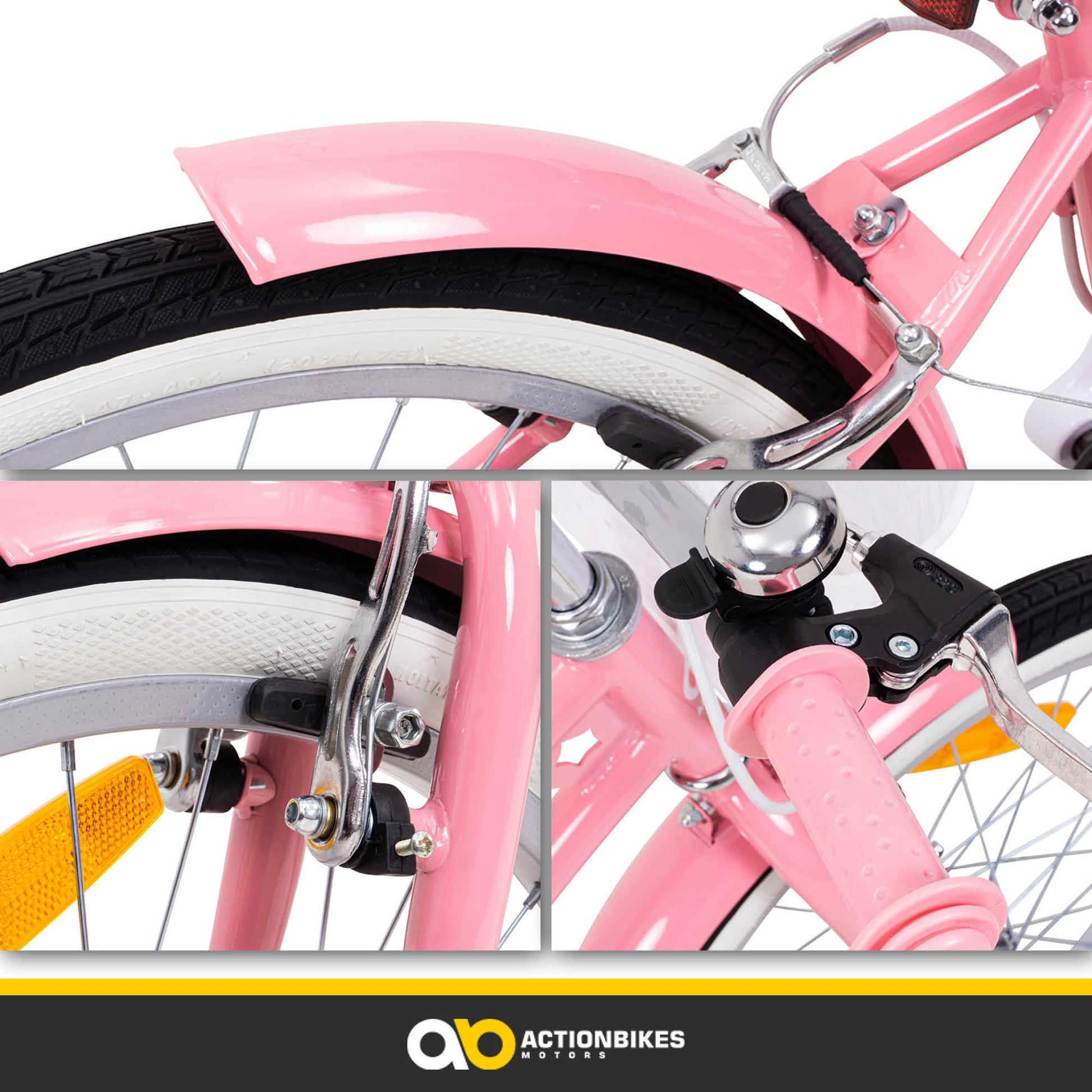 Actionbikes Kinderfahrrad Starlight | 12 16 20 Zoll - V-Brake Bremsen - Fahrrad für Kinder von 2-9 Jahren - Schutzblech v. / h - Kinder Fahrrad für Mädchen & Jungen - Fahrräder - Bicycle - Kinderrad - Meloni2
