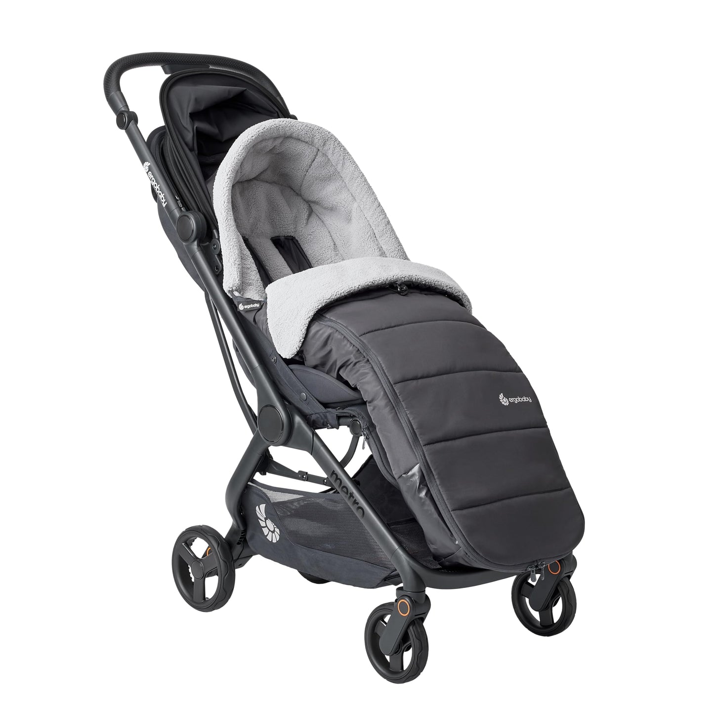 Ergobaby Metro3 Kinderwagen Buggy mit Liegefunktion, Baby-Buggy ab Geburt bis 22kg (0-4 Jahre), Zusammenklappbar und Autositz Kompatibel, höhenverstellbarer Griff, ergonomischer Sitz, Graphite Grey