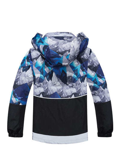 NATUST Boys' Lined Rain Jacket Wind and Waterproof Transition Jacket 