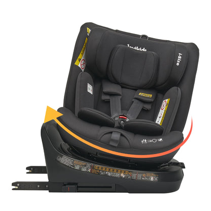 Jovikids 360° Drehbar Kindersitz mit ISOFIX und Ruheposition, i-Size(ECE R129) 40-150cm(0-36kg) Reboarder Baby Autositz, ab Geburt -12 Jahre (blau) - Meloni2
