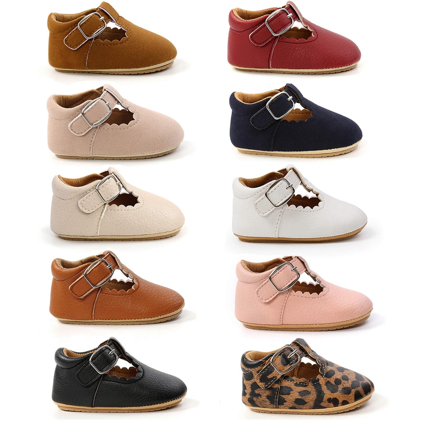 RVROVIC Baby Mädchen Mokassins Prinzessin Mary Jane Flache Kleider Schuhe Premium Leichte Weiche Sohle Krippe Schuhe Kleinkind Schuhe