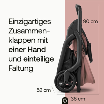 Bugaboo Dragonfly Plus Kinderwagen, kompakt und leicht optimal für die Stadt, Zusammenklappen mit einer Hand, wendbarer Sitz mit flacher Liegeposition, von Geburt bis Kleinkind, Desert Taupe