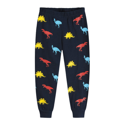 Kinder Jungen Pyjamas Langarm Baumwolle Winter Pyjama Set Feuerwehrauto Dinosaurier Bagger Traktor Zug Zweiteilige Nachtwäsche 1-7 Jahre 92 98 104 110 116 122