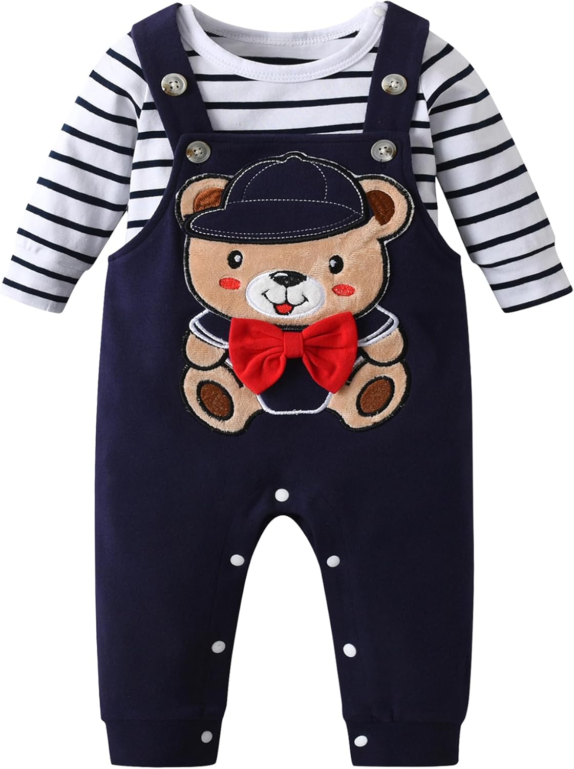 Baby Boy Kleidung Gestreifte Tops Animal Print + Hose Outfit Set