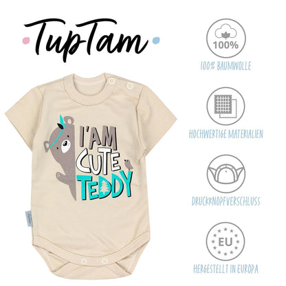 TupTam Baby Body Kurzarm im 5er Pack – Bedruckter Body Baby aus Baumwolle für Jungen und Mädchen