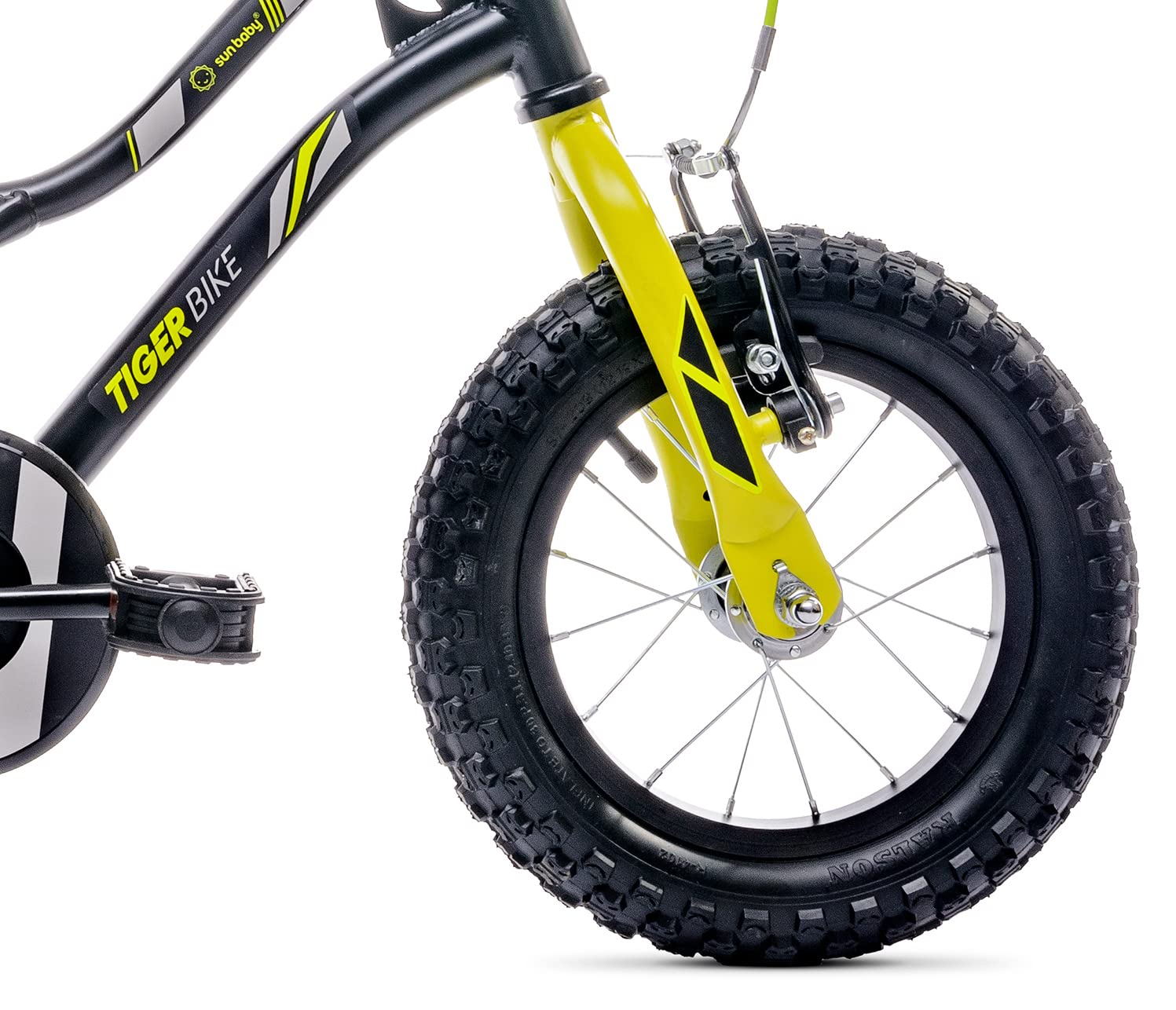 sun baby Jungenfahrrad Kinderfahrrad 14 und 16 Zoll Jungen Tiger Tracker Bike Leicht Stützräder mit Schubstange ab 2-6 Jahre BMX Fahrrad Kinder - Meloni2