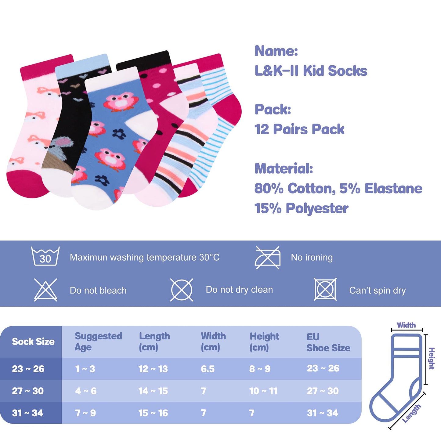 Libella 10/12er Kinder Mädchen Sneaker Socken Kids Füßlinge Sneakersocken bunt 2108VA