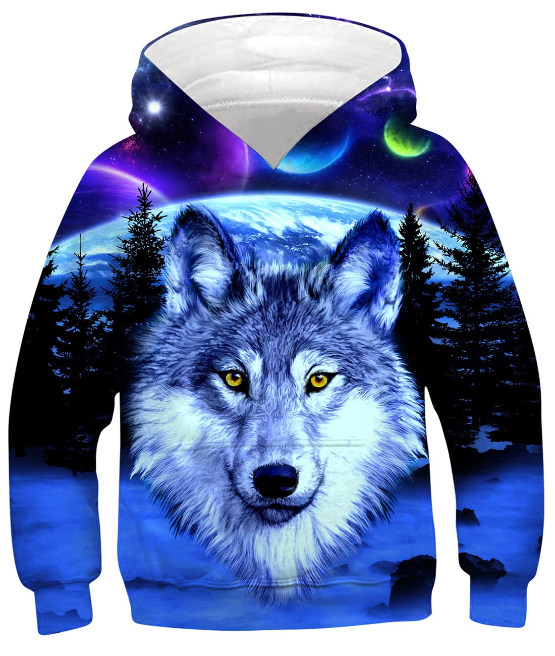 Fanient Children's / Boys' / Girls' Hoodies, 3D Print, Vivid Animal Cartoon Graphic Sweatshirt, Pocket Pullover Hoodie for 6-16 Years 