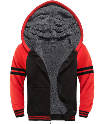LLdress Fleece Jacket Boys Hoodie with Zip Children's Hoodie Boys Warm Hooded Jacket Causal Winter Ourdoor Sweat Jacket with Fleece Lining Hooded Jackets for Boys