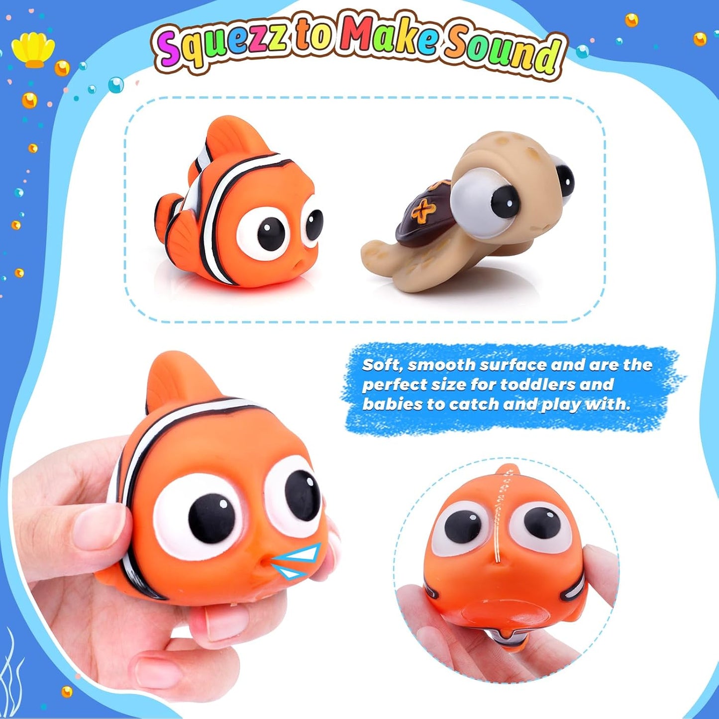 Anzmtosn Schwimmen Babys Badezeit Fisch Spielzeug Glücklich Unterwasser Geschichte Wasser Spritzen Spray Badewanne Baby Spielen Kinder Wasser Spielzeug (5 STÜCKE)