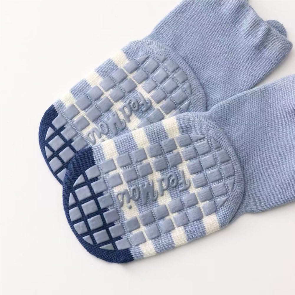 Pack of 5 Baby Toddler ABS Non-Slip Socks, Trainer Socks, Animal Motifs, Cotton
