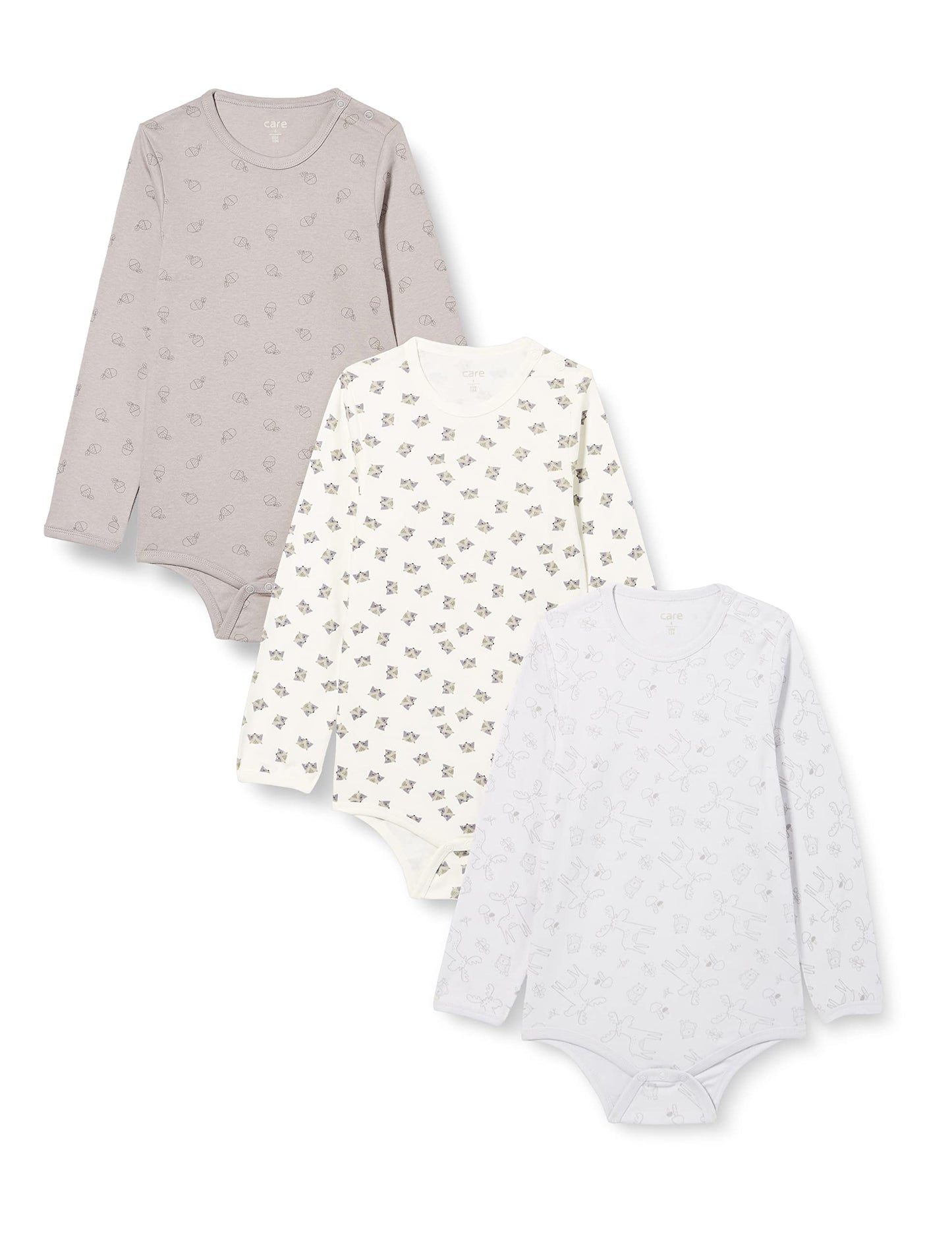Unisex Baby Bodysuit, Langarm, 100% Baumwolle (3er und 6er Pack)