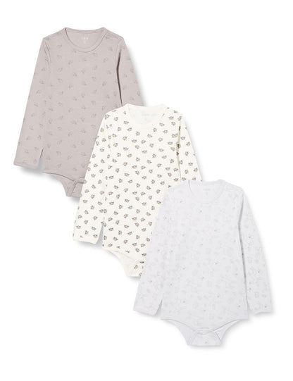 Unisex Baby Bodysuit, Langarm, 100% Baumwolle (3er und 6er Pack)