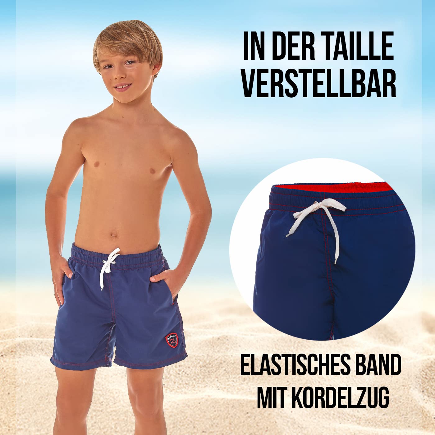 Zagano Boys' Quick-Drying Swimming Trunks Sports Trousers Boys Kids Swimwear Size 128-164