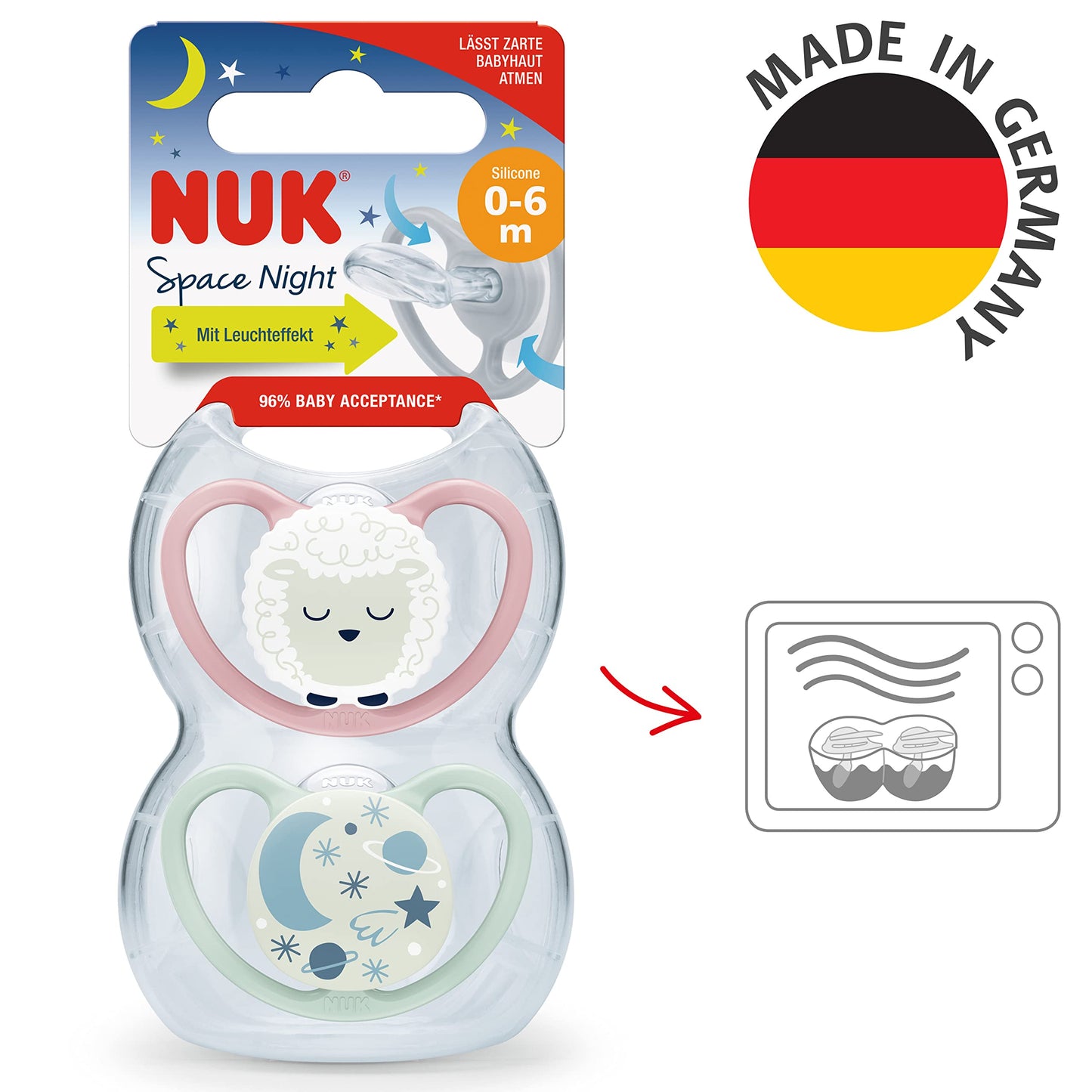 NUK Space Schnuller | 0–6 Monate | Schnuller mit extra Belüftung | BPA-freies Silikon | Disney Winnie Puuh | 2 Stück - Meloni2