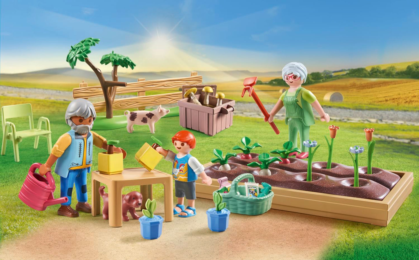 PLAYMOBIL Country 71441 Gemütliches Bauwagencafé, spielerisches Lernen mit liebevoll gestaltetem Bauwagen, detailreicher Austattung und einem Gänseteich, nachhaltiges Spielzeug für Kinder ab 4 Jahren