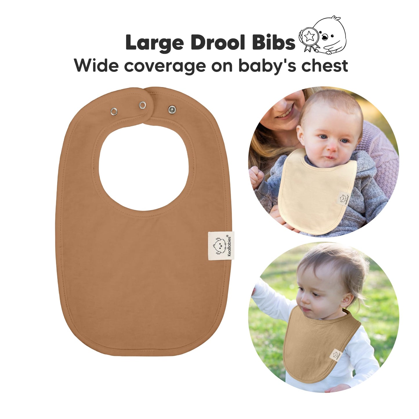 Baby Bibs for Boys &amp; Girls - 8-Pack Organic Cotton Teething Bibs - Baby Bibs for Girls &amp; Boys - Large Bibs for Infants, Toddlers (Wilderness) 