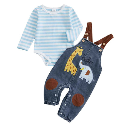 Baby Boys Clothing Romper Dungarees Set Clothing Sets for Boys Baby Set Newborn Gift
