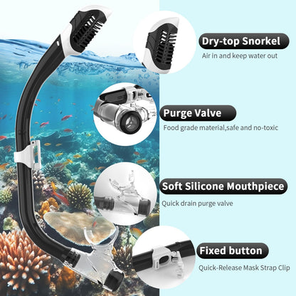 Findway Children's Diving Goggles, Swimming Goggles, Snorkel Mask for Boys Girls Teenagers, Diving Mask with Nose Cover, 180° Panorama, HD, Anti-Fog, Anti-Leak, Diving Goggles for Children 4-16 Years