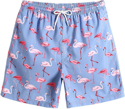 MaaMgic Boys’ Small Swimming Shorts, Quick-Drying Board Shorts with Mesh Lining, Pockets and Adjustable Drawstring