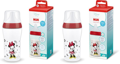 NUK First Choice+ Baby Bottle Starter Set | 0–6 months | 4 bottles with Temperature Control &amp; Bottle Box | Anti-Colic Air System | BPA-free | Disney Winnie the Pooh 