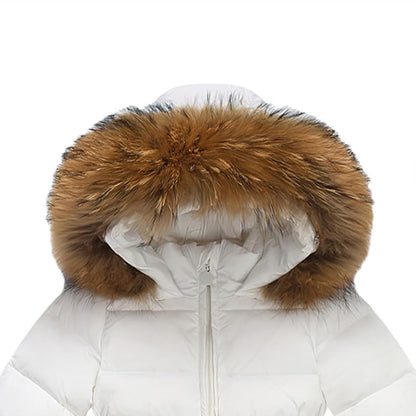 amropi Baby Girls' Snowsuit with Hood Romper Puffer Down Winter Warm Jumpsuit for 0-5 Years