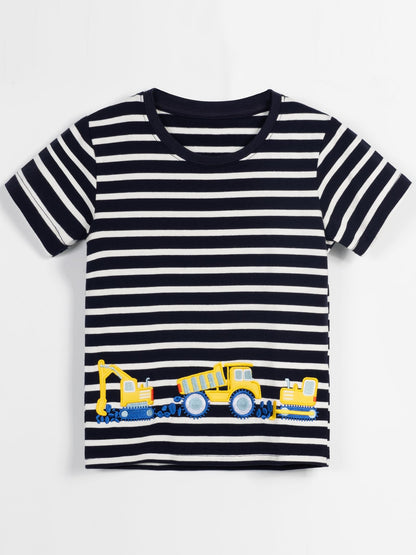 YOUNGSOUL Jungen T-Shirt Dinosaurier Kinder Kurzarm Tee Shirt Sommer Tops 3er-Pack