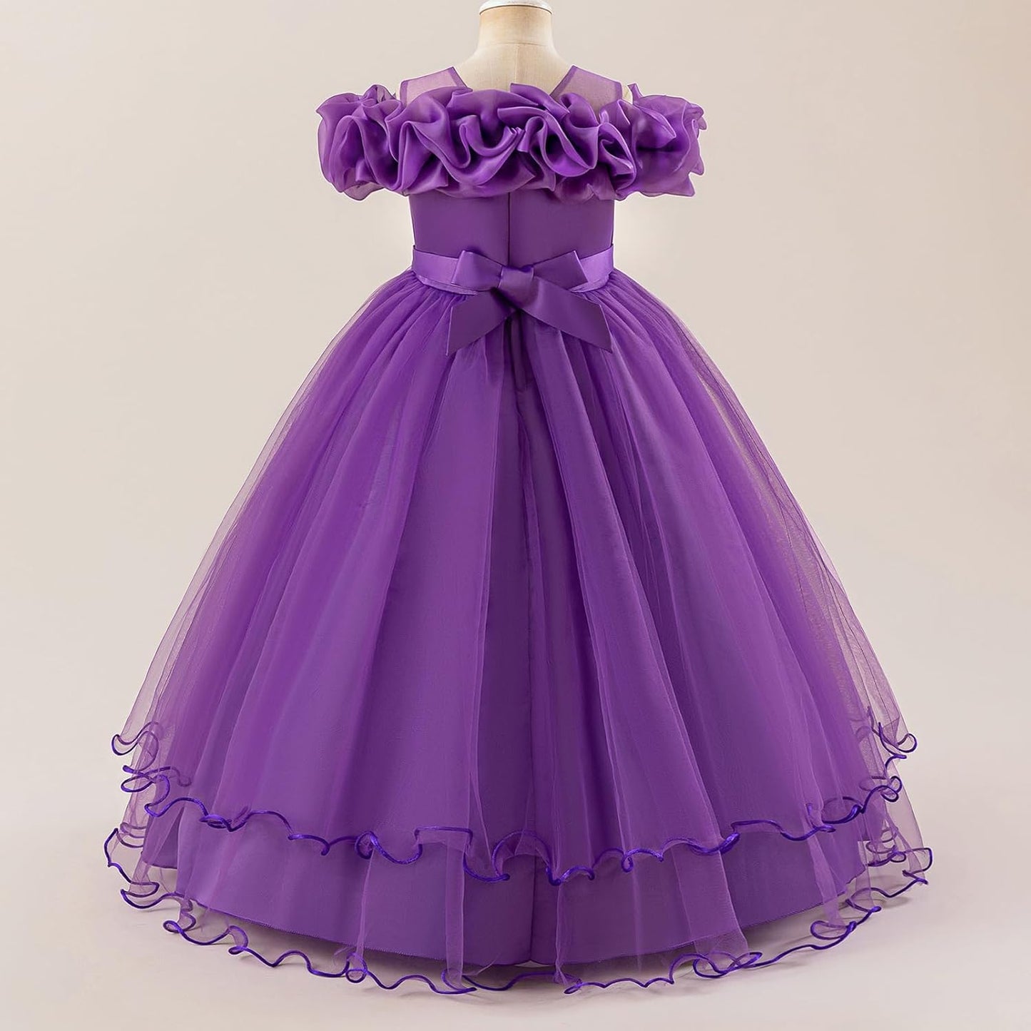 Kinder Mädchen Blumenmädchen Kleider Bestickt Hochzeit Brautjungfer Kleider Trägerlose Prinzessin Kleider Klavier Kostüme