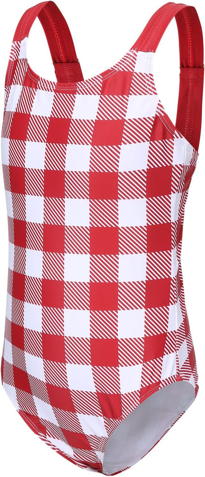 Swimsuit Girls Children One-Piece Swimwear Girls Teenagers Hawaii Elastic Wide Straps Swimsuit 110-164 / 6-16 Years