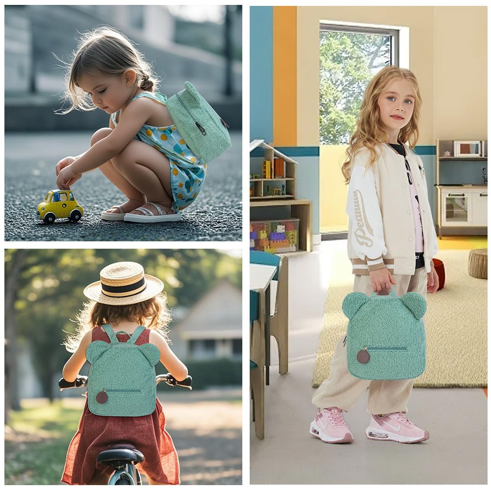 Aomig Plush Backpack Kindergarten Backpack Toddler Backpack Kindergarten School Bag for Boys Girls Children Animal Kids Backpack Animal Cartoon Mini Bag Kids Backpack for Baby 2-6 Years 